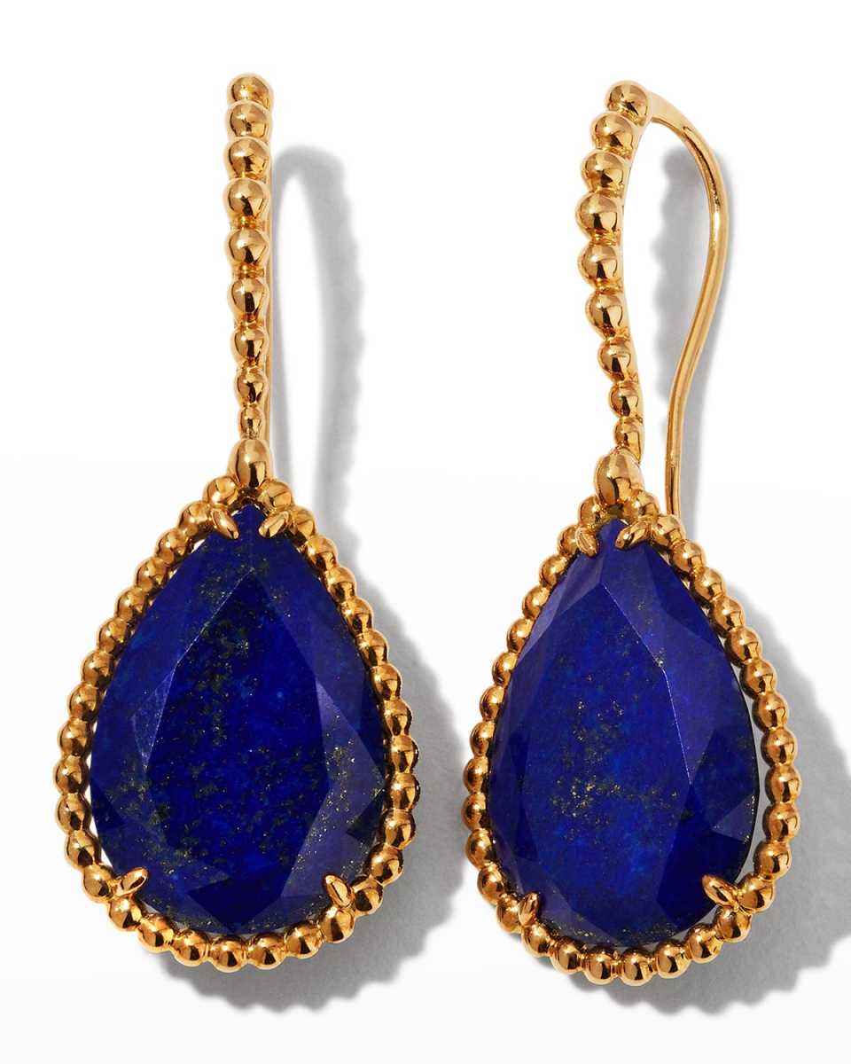 Serpent Boheme Large Sleeper Earrings with Lapis